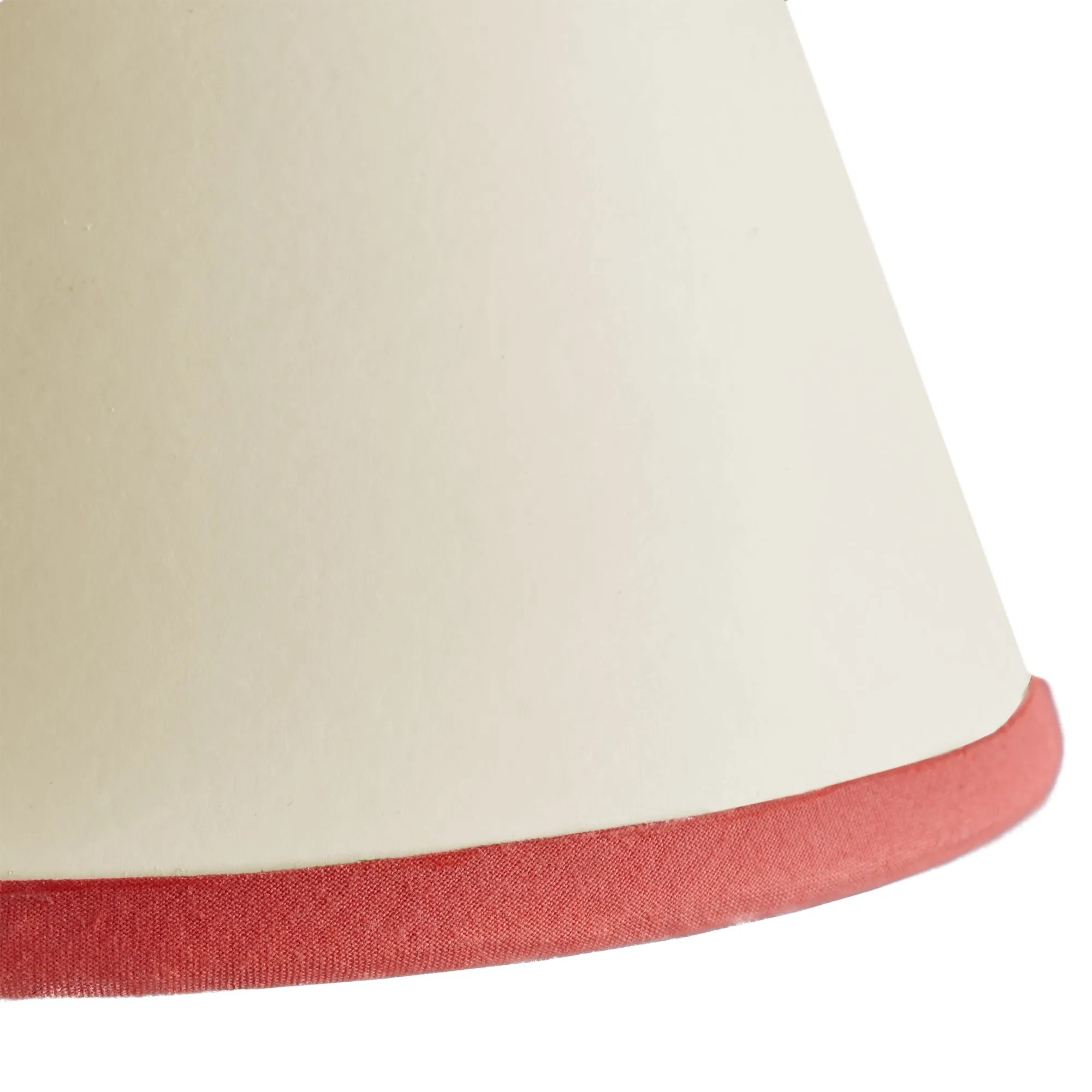 20cm Empire Top n Tail shade in cream card with coral tape