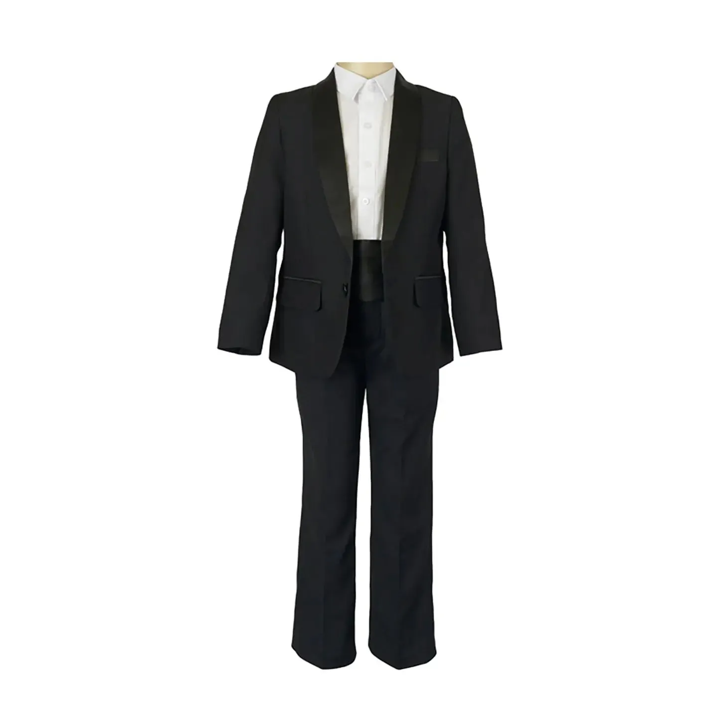 4 Piece Black Tuxedo Suit Set (6M to 7Y)
