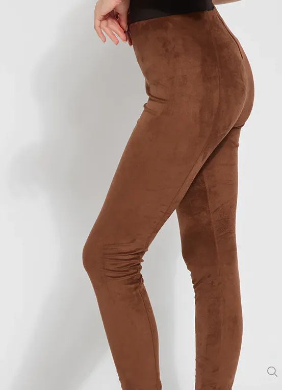 Hi Waist Suede Legging