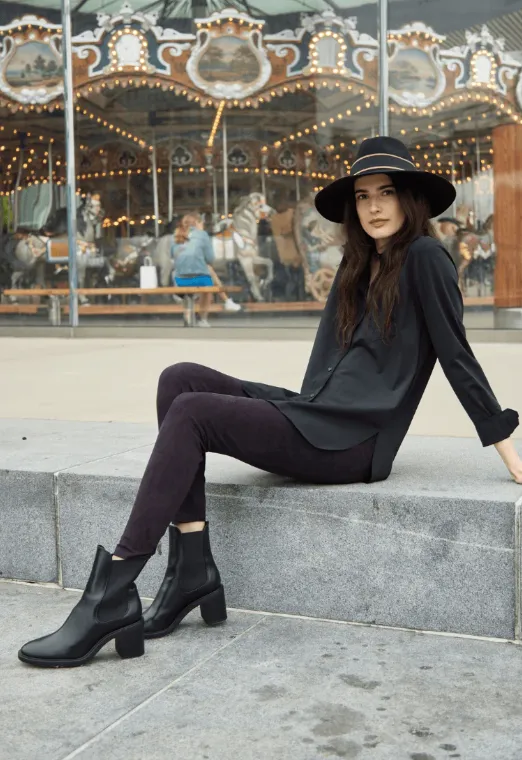 Hi Waist Suede Legging