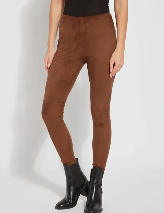 Hi Waist Suede Legging