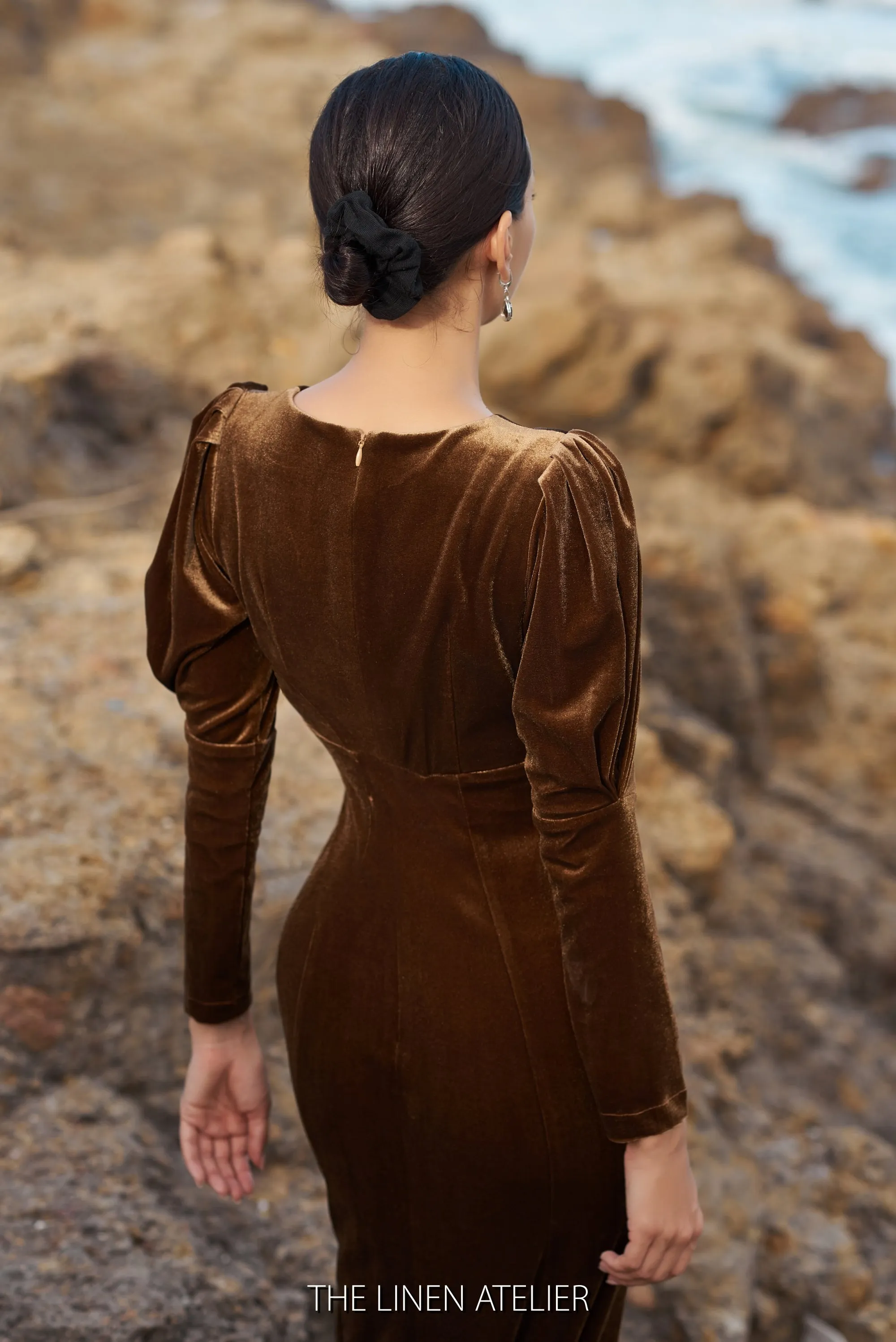 JULIA Velvet Dress Long Sleeve