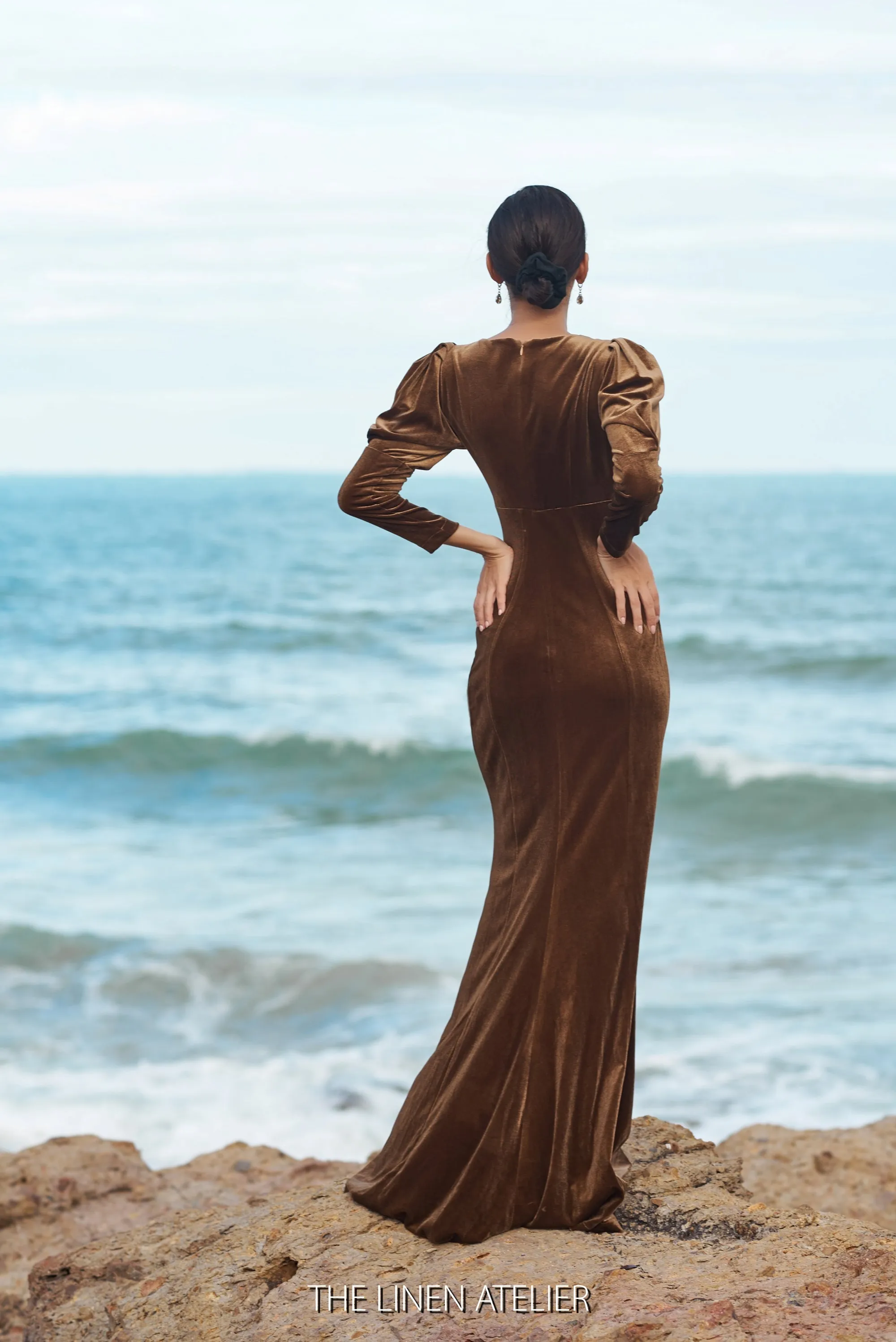 JULIA Velvet Dress Long Sleeve
