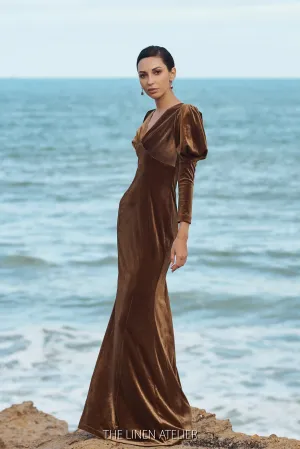 JULIA Velvet Dress Long Sleeve