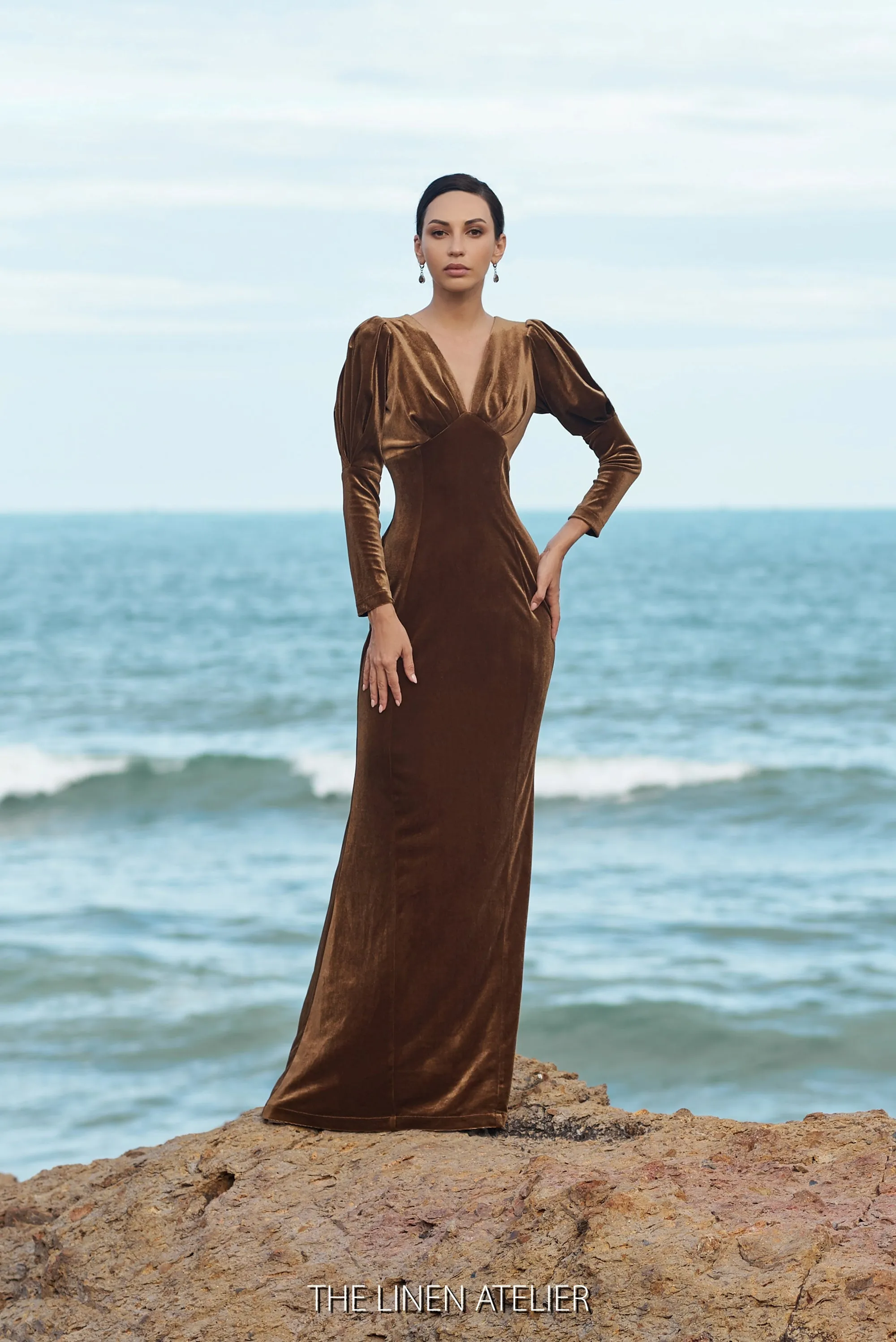 JULIA Velvet Dress Long Sleeve