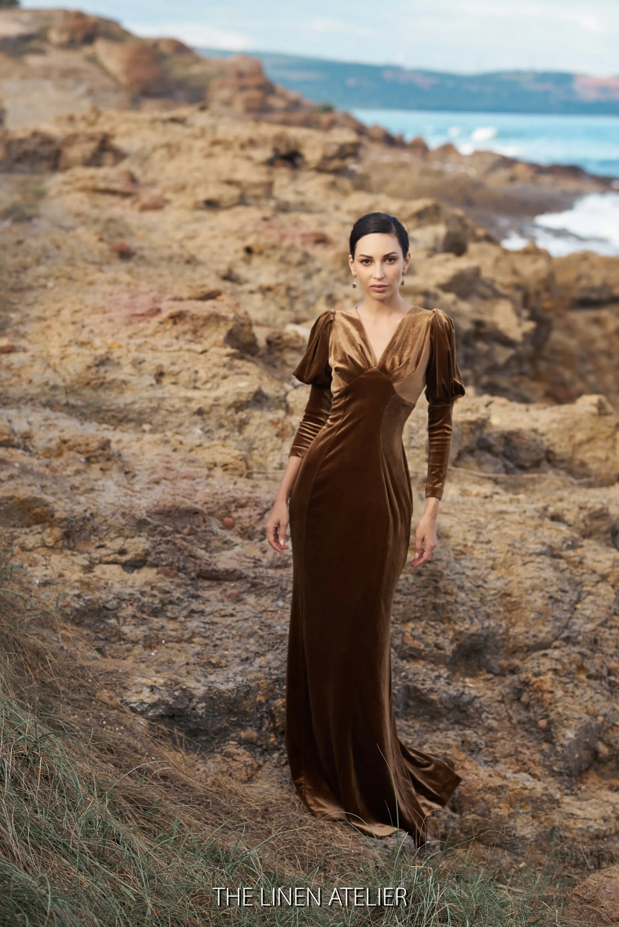 JULIA Velvet Dress Long Sleeve