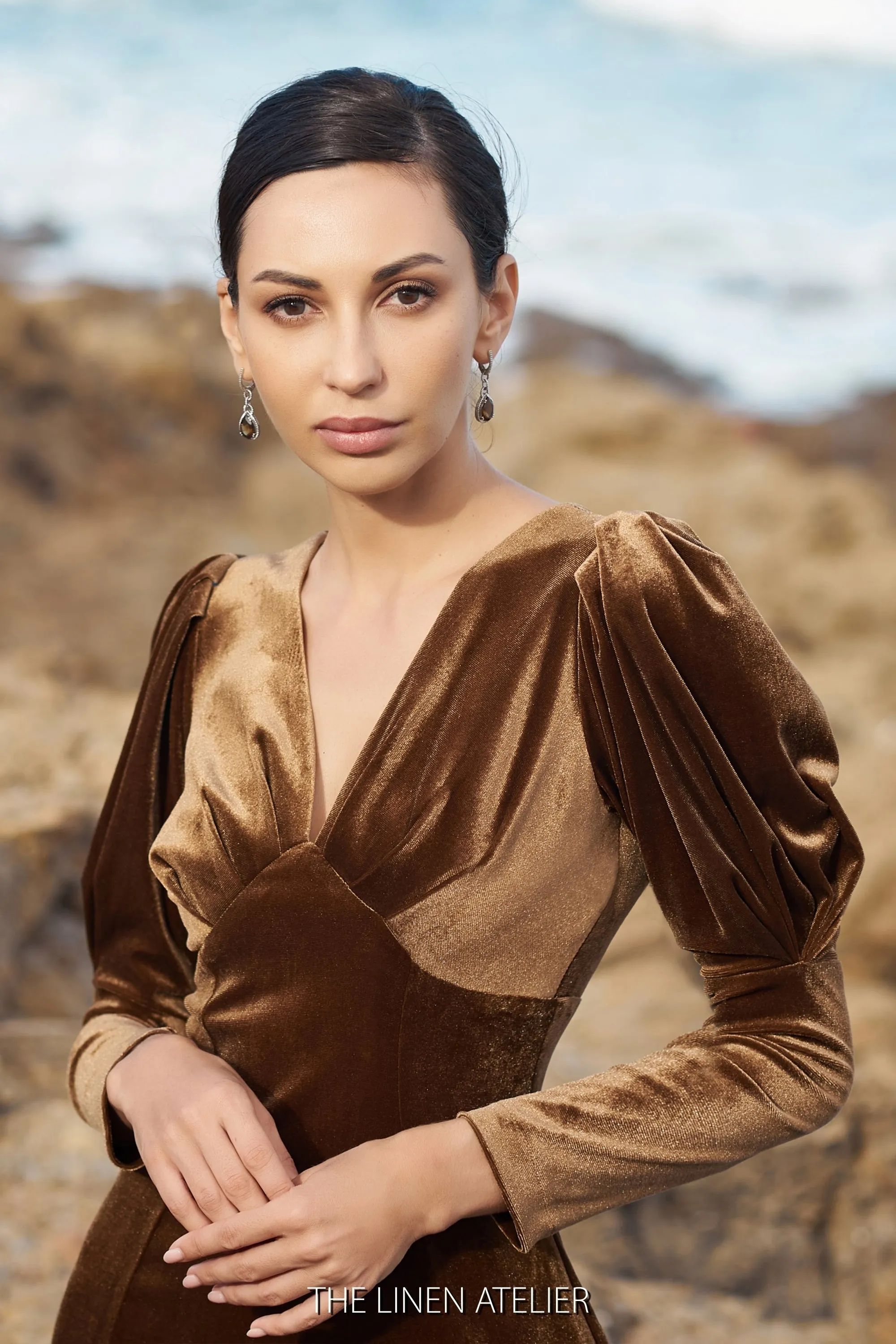 JULIA Velvet Dress Long Sleeve