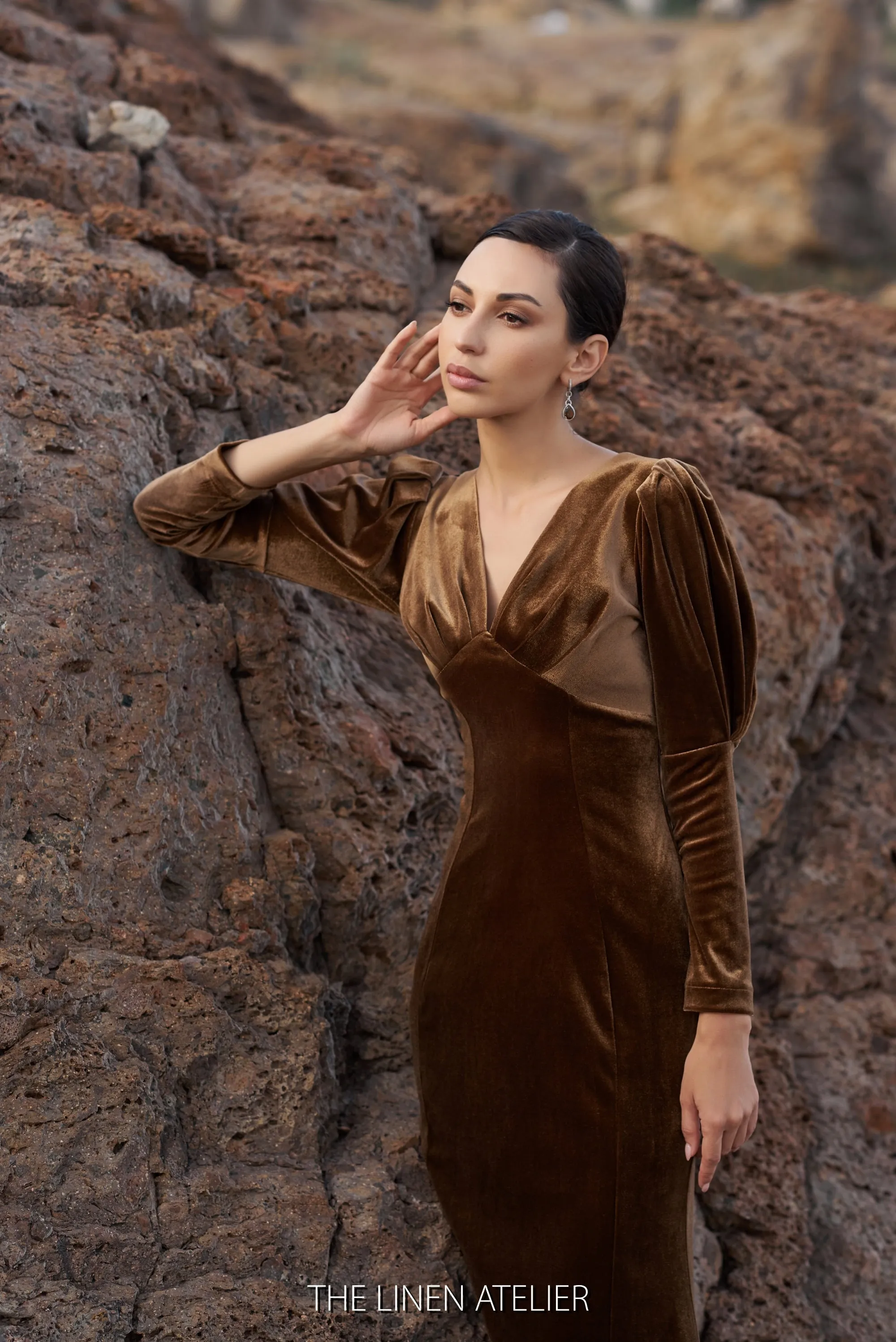 JULIA Velvet Dress Long Sleeve