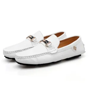 Men's Leather Moccasins - Comfortable Slip-On Shoes