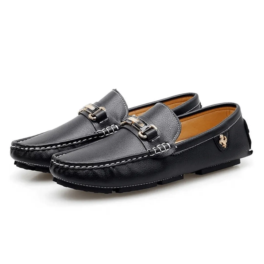 Men's Leather Moccasins - Comfortable Slip-On Shoes