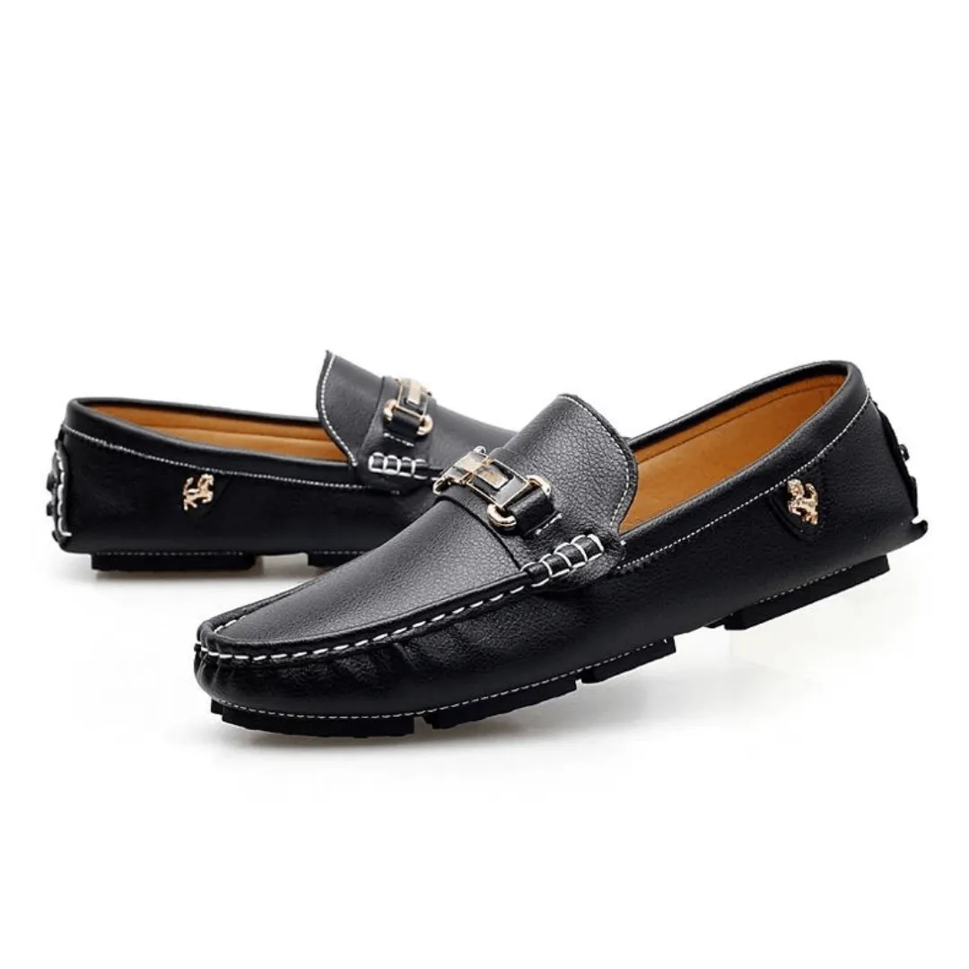 Men's Leather Moccasins - Comfortable Slip-On Shoes