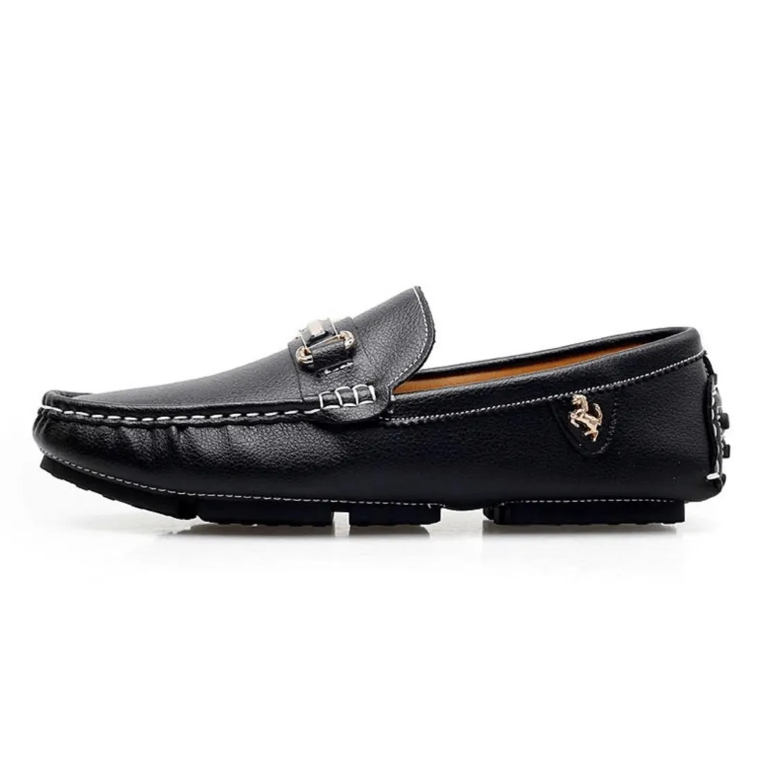 Men's Leather Moccasins - Comfortable Slip-On Shoes
