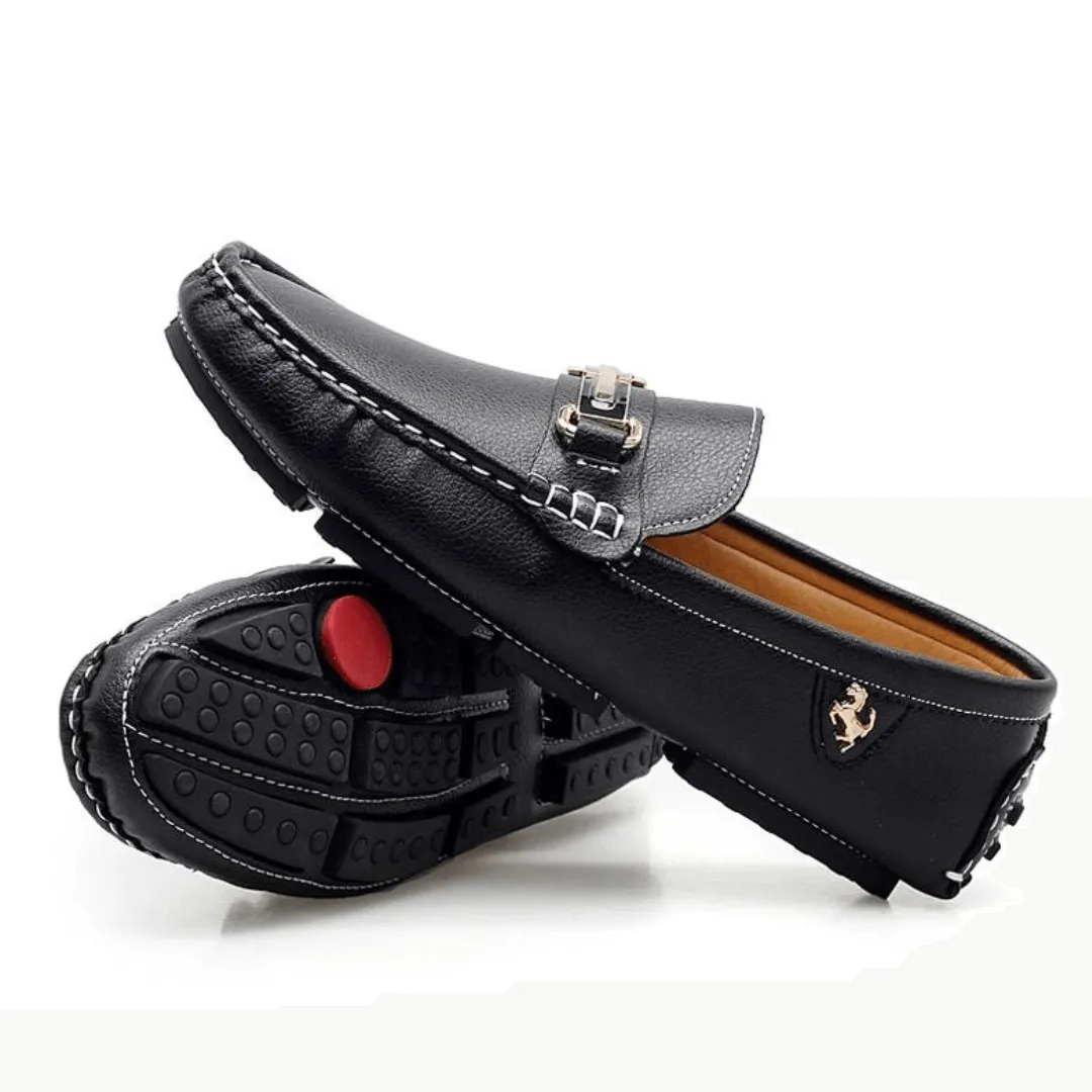 Men's Leather Moccasins - Comfortable Slip-On Shoes
