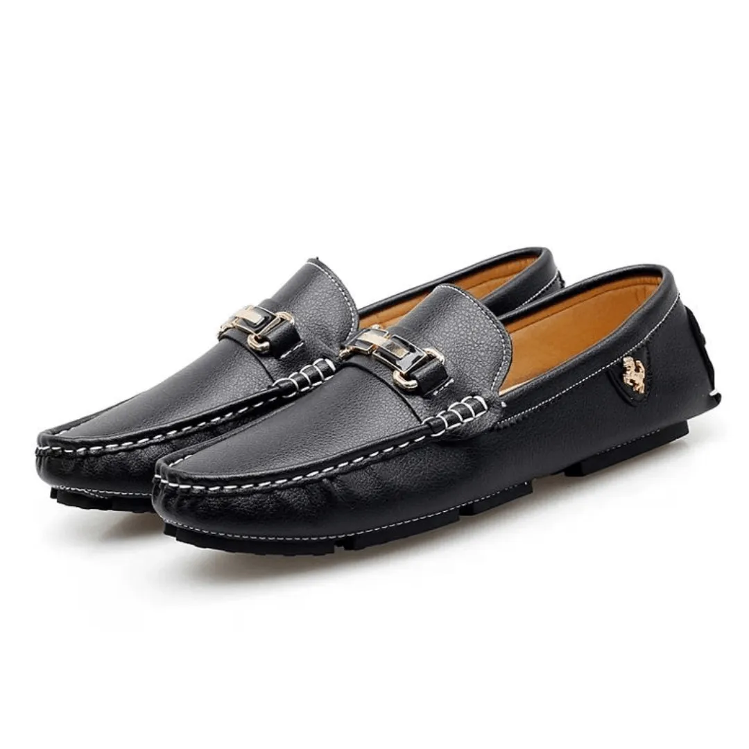 Men's Leather Moccasins - Comfortable Slip-On Shoes