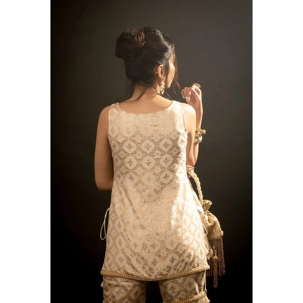 Monk & Mei Athena Kurti With Sharara And Dupatta (Set of 3)