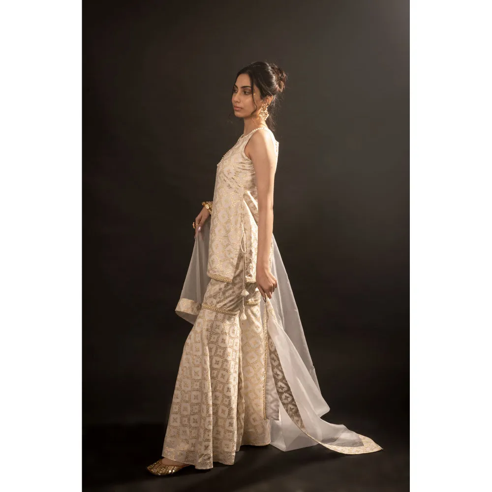 Monk & Mei Athena Kurti With Sharara And Dupatta (Set of 3)