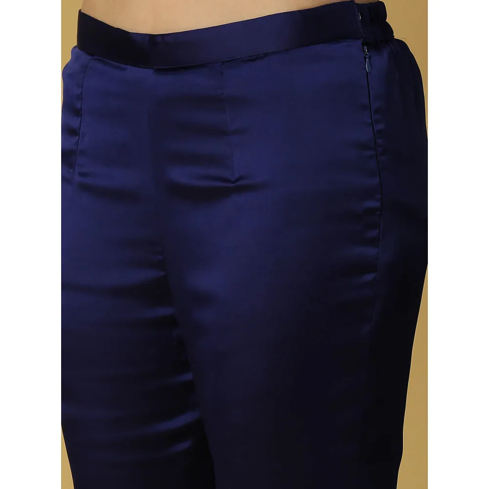MONK & MEI Kala-Sleeveless Kurta-Deep Blue (Set of 3)