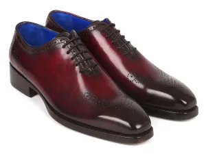 Paul Parkman Goodyear Welted Punched Oxfords in Bordeaux