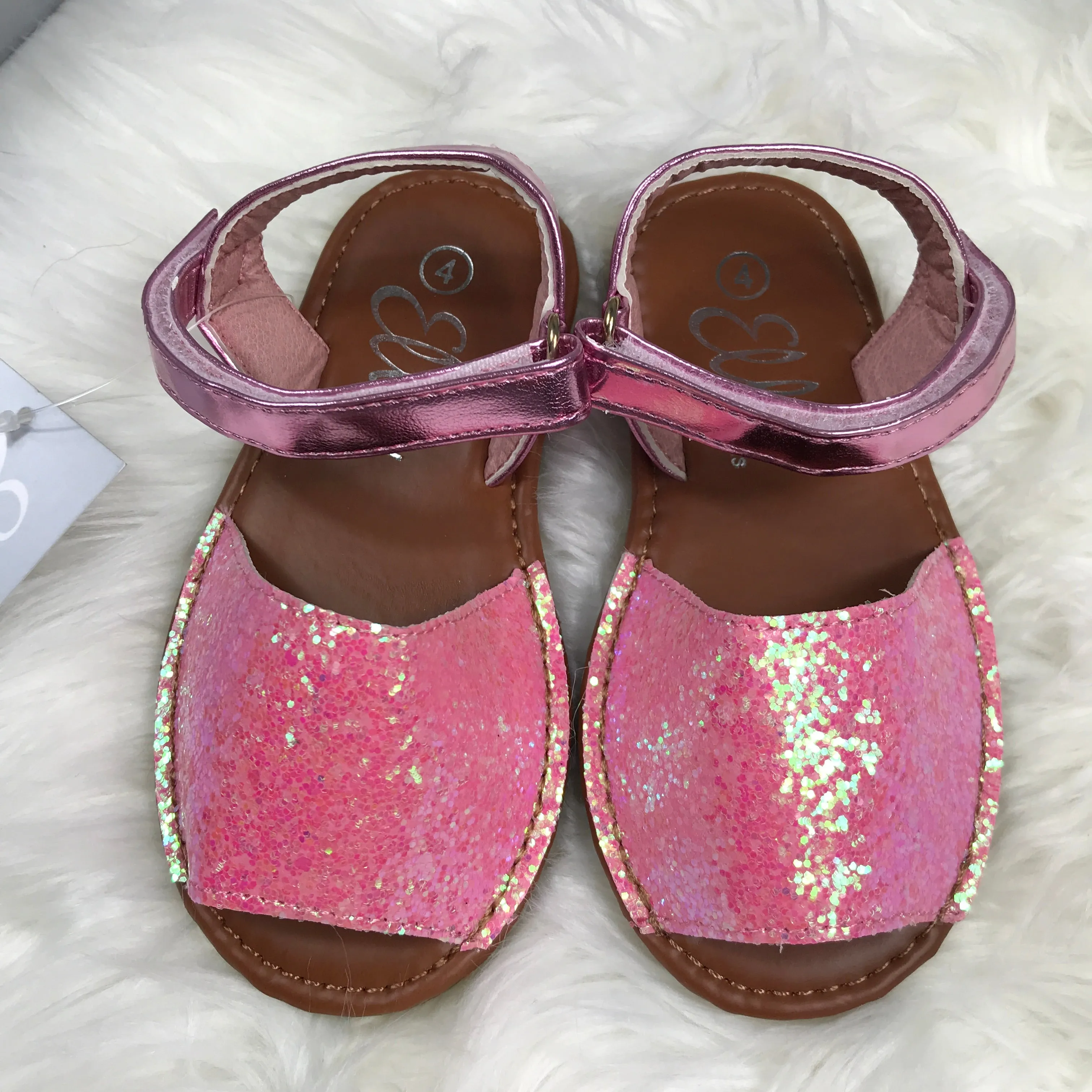 Pink Glitter Spanish Sandals