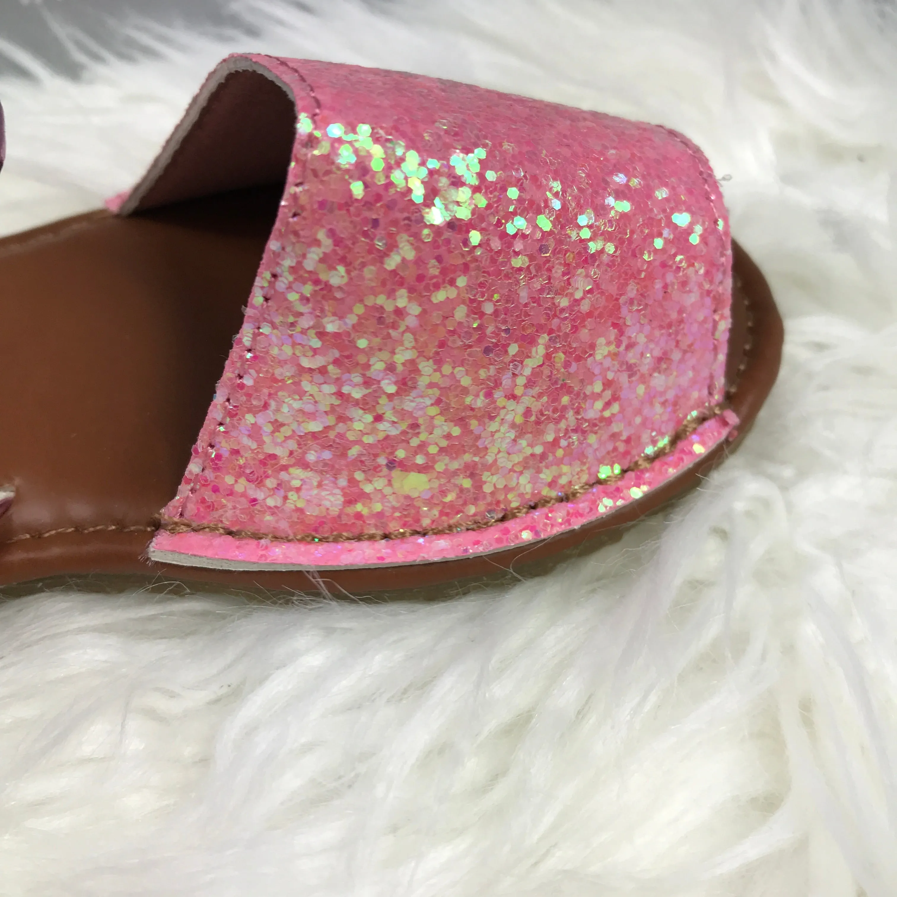 Pink Glitter Spanish Sandals