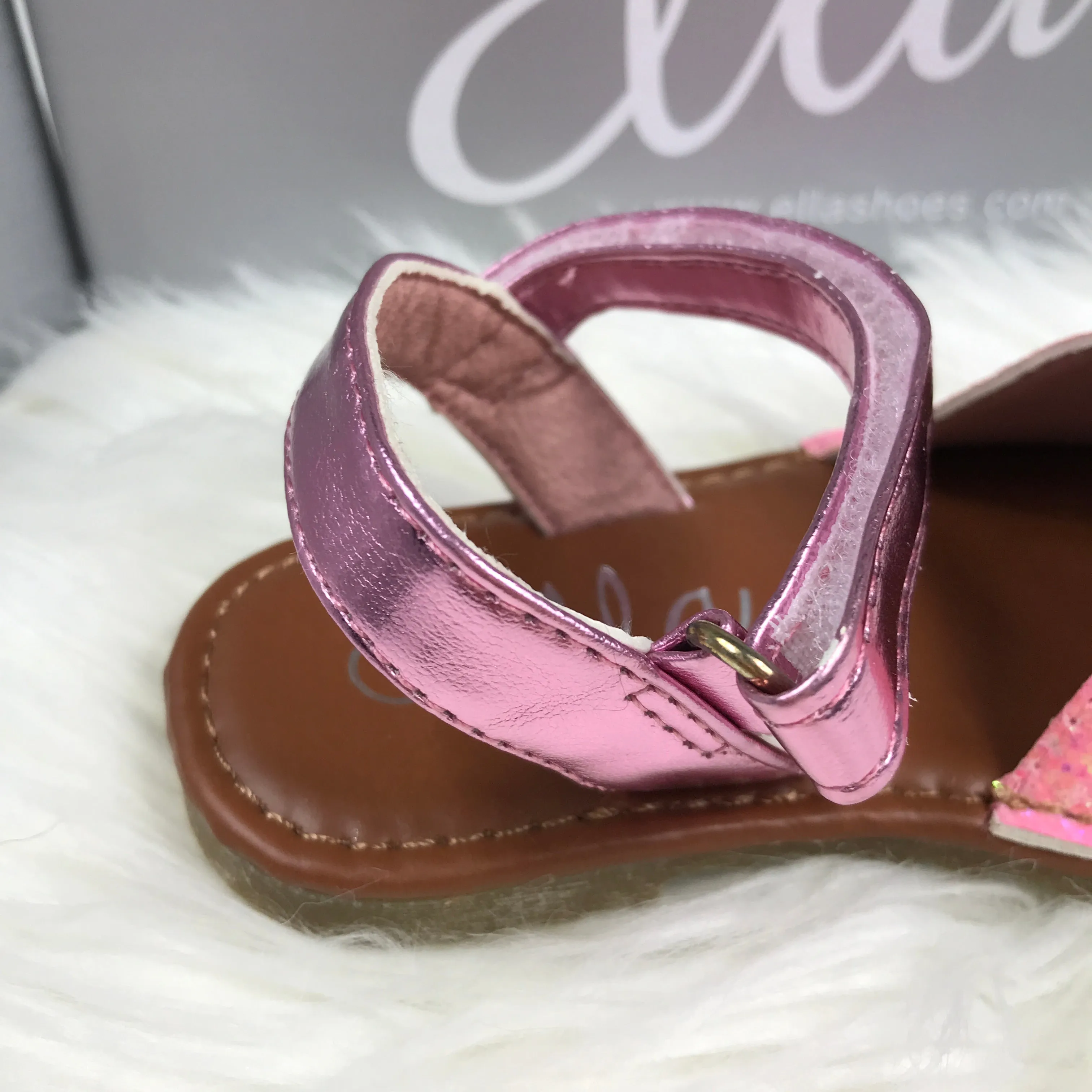 Pink Glitter Spanish Sandals