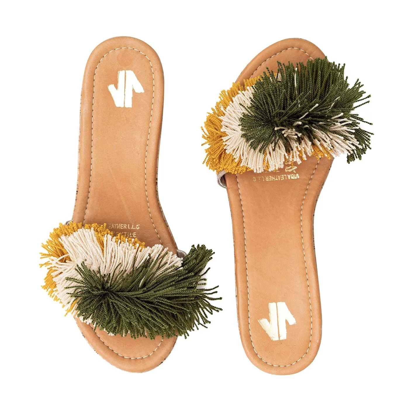 Silvia Cobos MAMBO Slip On Sandals in Green