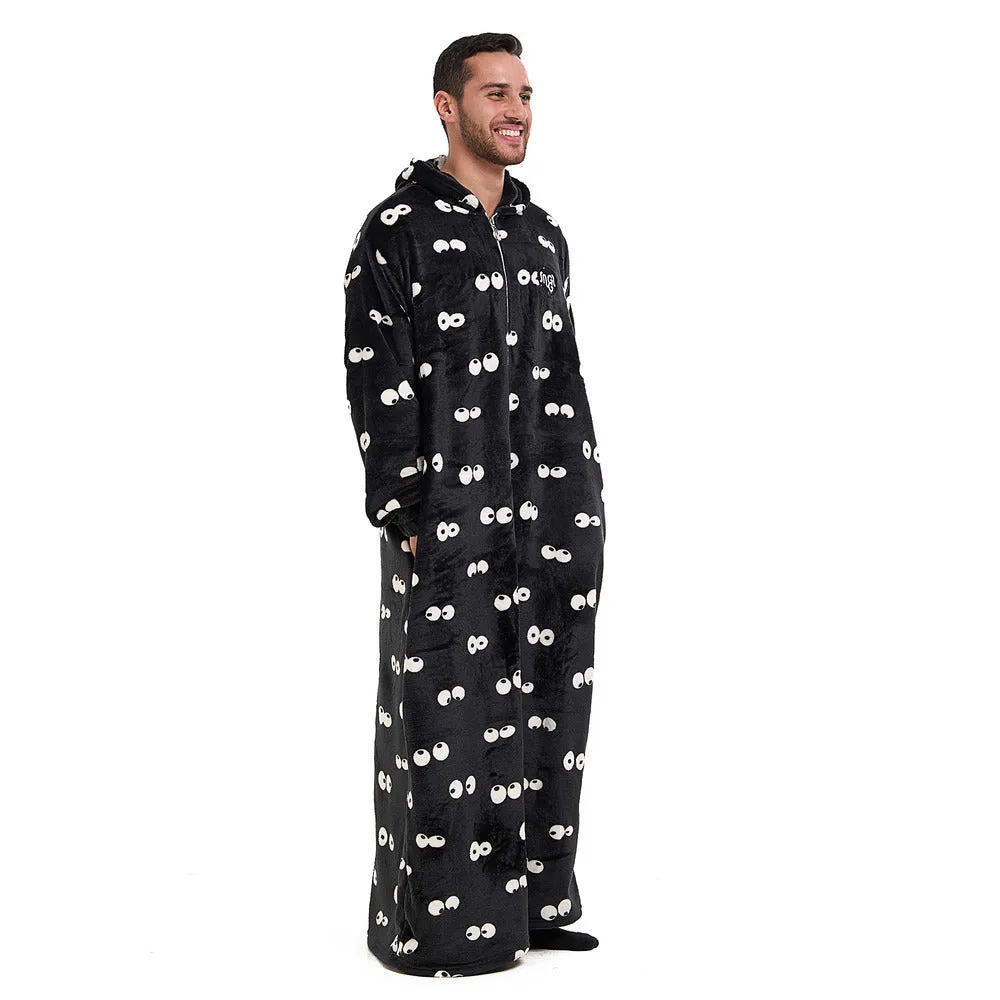 Snuggs Monk Wearable Blanket Black eyes